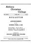 Book: Catalog of Abilene Christian College, 1943