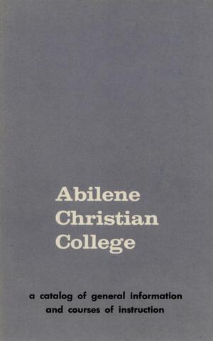 Primary view of Catalog of Abilene Christian College, 1965-1967