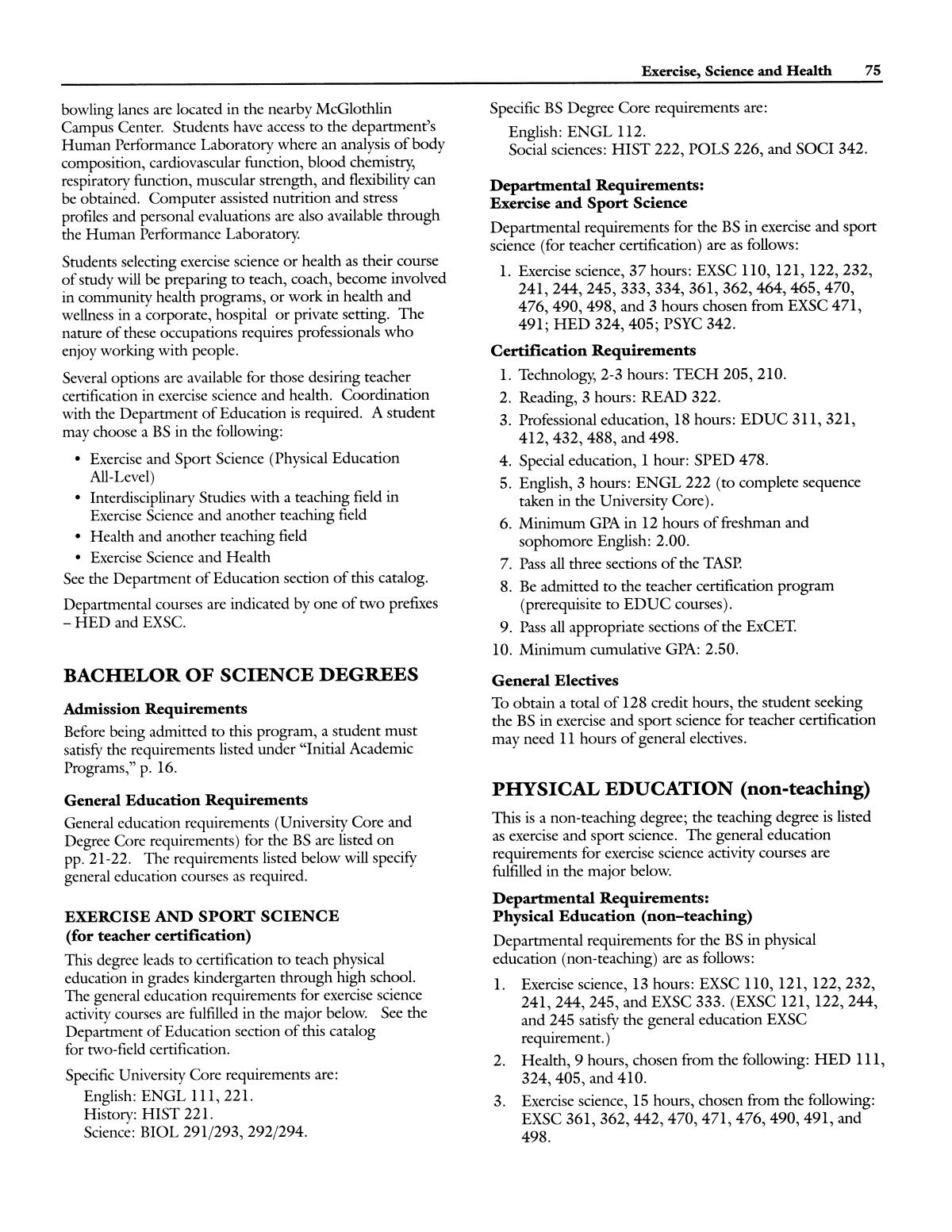 Catalog of Abilene Christian University, 1997-1998
                                                
                                                    75
                                                