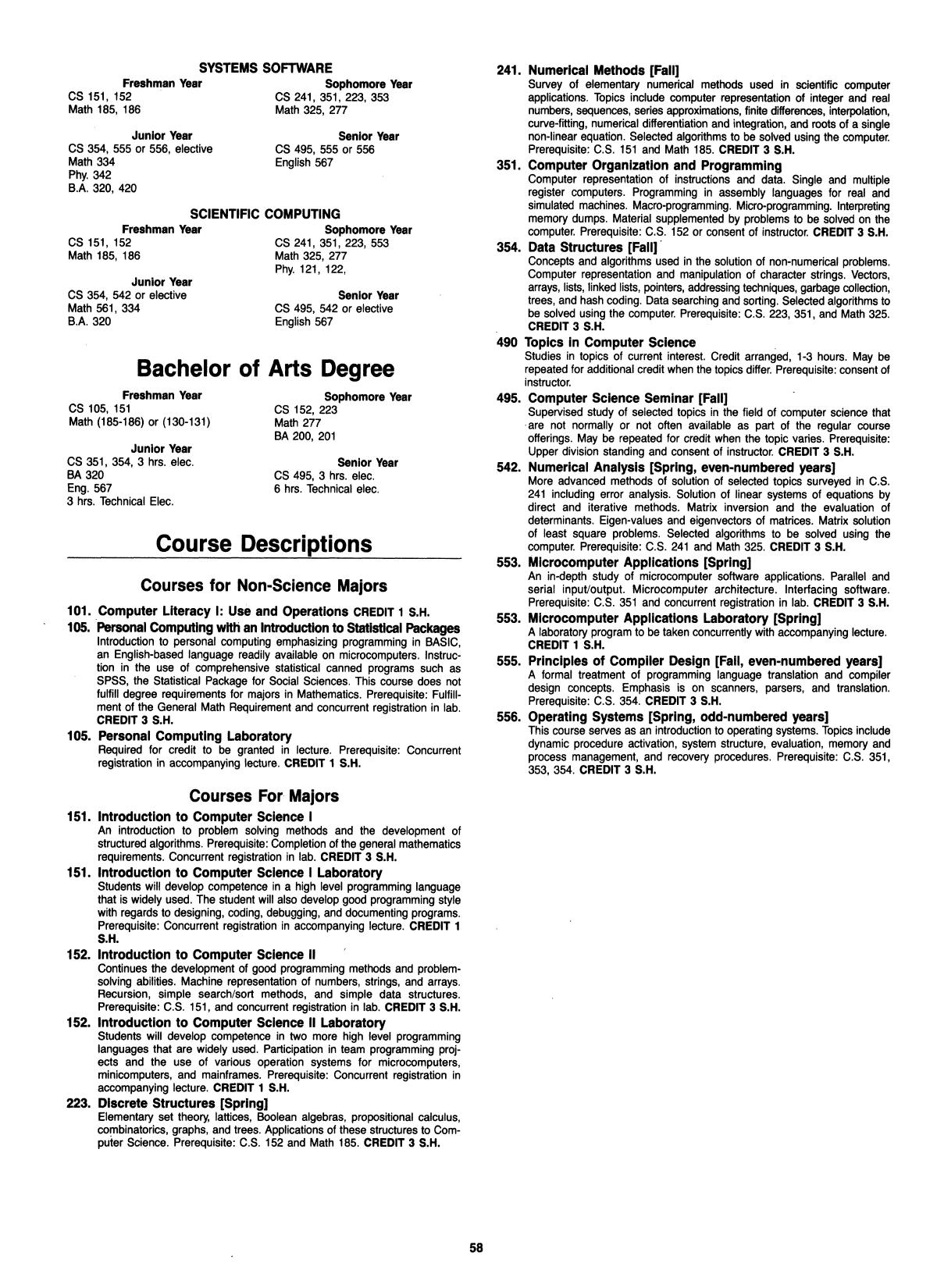 Catalog of Abilene Christian University, 1984-1985
                                                
                                                    58
                                                