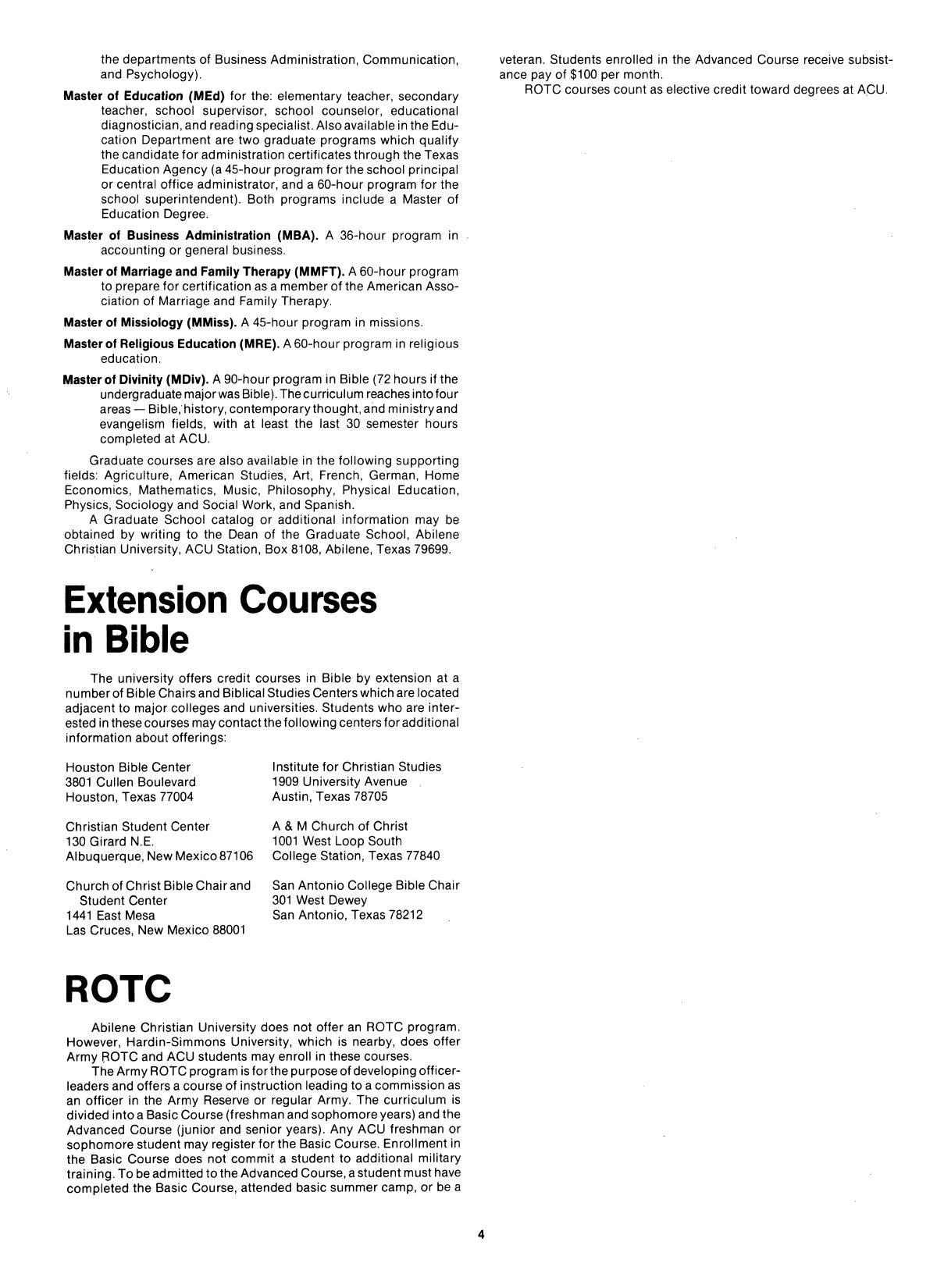 Catalog of Abilene Christian University, 1982-1983
                                                
                                                    4
                                                