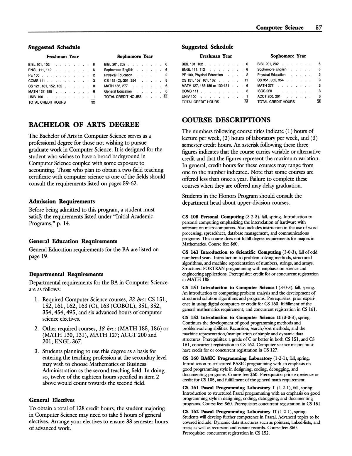 Catalog of Abilene Christian University, 1992-1994
                                                
                                                    57
                                                