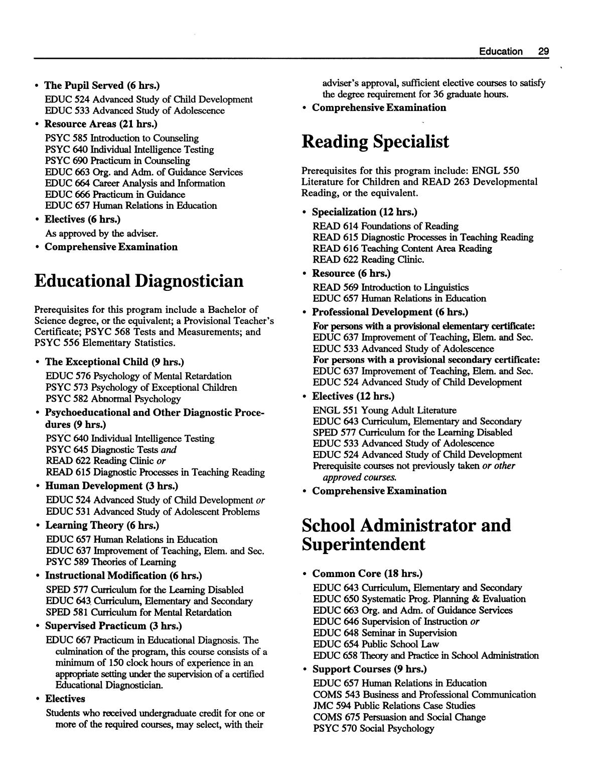 Catalog of Abilene Christian University, 1992-1994
                                                
                                                    29
                                                