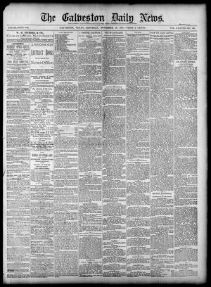 Primary view of object titled 'The Galveston Daily News. (Galveston, Tex.), Vol. 38, No. 216, Ed. 1 Saturday, November 29, 1879'.