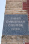Photograph: [Stone on First Christian Church]