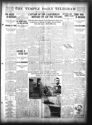 Primary view of object titled 'The Temple Daily Telegram (Temple, Tex.), Vol. 5, No. 138, Ed. 1 Saturday, April 27, 1912'.