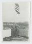 Photograph: [Two Soldiers by American Flag]