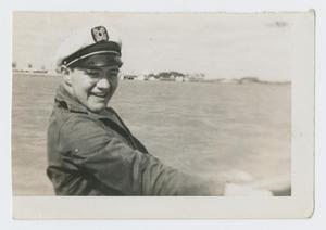 Primary view of object titled '[Man Wearing Navy Cap]'.