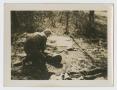 Photograph: [Soldier with Bedroll]