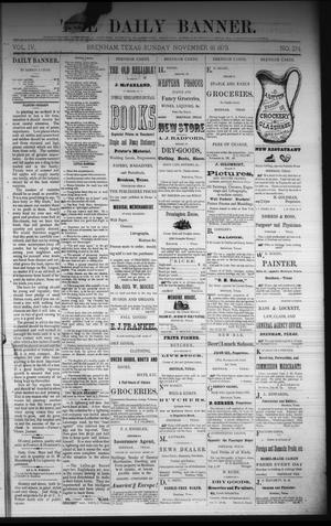 Primary view of object titled 'The Daily Banner. (Brenham, Tex.), Vol. 4, No. 274, Ed. 1 Sunday, November 16, 1879'.