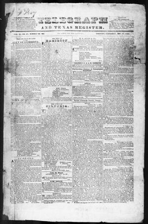 Primary view of object titled 'Telegraph and Texas Register (Houston, Tex.), Vol. 2, No. 48, Ed. 1, Saturday, November 18, 1837'.