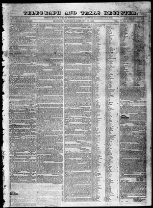 Primary view of object titled 'Telegraph and Texas Register (Houston, Tex.), Vol. 4, No. 28, Ed. 1, Saturday, January 12, 1839'.