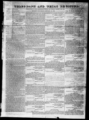 Primary view of object titled 'Telegraph and Texas Register (Houston, Tex.), Vol. 4, No. 32, Ed. 1, Saturday, January 26, 1839'.