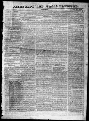 Primary view of object titled 'Telegraph and Texas Register (Houston, Tex.), Vol. 5, No. 50, Ed. 1, Wednesday, October 28, 1840'.
