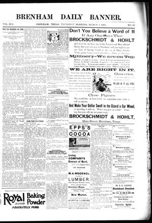Primary view of object titled 'Brenham Daily Banner. (Brenham, Tex.), Vol. 19, No. 53, Ed. 1 Thursday, March 8, 1894'.