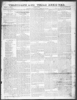 Primary view of object titled 'Telegraph and Texas Register (Houston, Tex.), Vol. 7, No. 10, Ed. 1, Wednesday, February 23, 1842'.