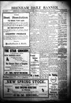 Primary view of object titled 'Brenham Daily Banner. (Brenham, Tex.), Vol. 25, No. 22, Ed. 1 Friday, January 26, 1900'.