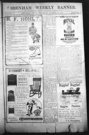 Primary view of object titled 'Brenham Weekly Banner. (Brenham, Tex.), Vol. 39, No. 32, Ed. 1 Thursday, October 26, 1905'.