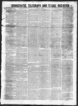 Primary view of object titled 'Democratic Telegraph and Texas Register (Houston, Tex.), Vol. 13, No. 37, Ed. 1, Thursday, September 14, 1848'.