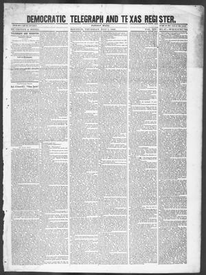 Primary view of object titled 'Democratic Telegraph and Texas Register (Houston, Tex.), Vol. 14, No. 27, Ed. 1, Thursday, July 5, 1849'.