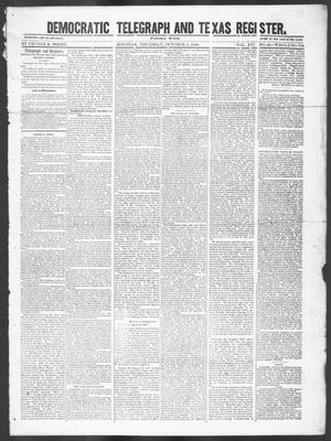 Primary view of object titled 'Democratic Telegraph and Texas Register (Houston, Tex.), Vol. 14, No. 40, Ed. 1, Thursday, October 4, 1849'.