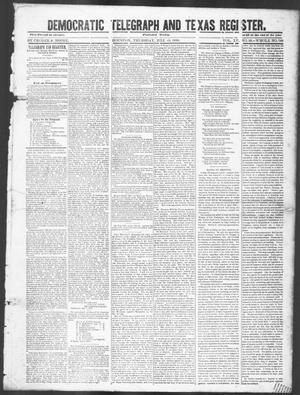 Primary view of object titled 'Democratic Telegraph and Texas Register (Houston, Tex.), Vol. 15, No. 29, Ed. 1, Thursday, July 18, 1850'.