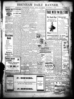 Primary view of object titled 'Brenham Daily Banner. (Brenham, Tex.), Vol. 24, No. 282, Ed. 1 Thursday, November 16, 1899'.