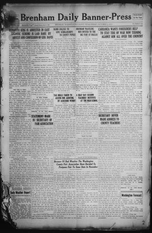 Primary view of object titled 'Brenham Daily Banner-Press (Brenham, Tex.), Vol. 30, No. 161, Ed. 1 Friday, October 3, 1913'.