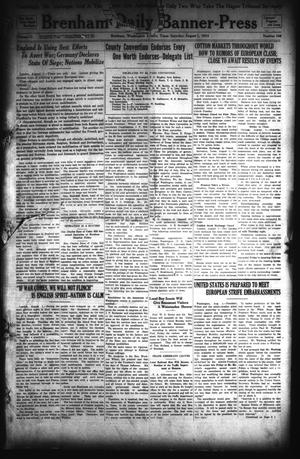 Primary view of object titled 'Brenham Daily Banner-Press (Brenham, Tex.), Vol. 31, No. 108, Ed. 1 Saturday, August 1, 1914'.
