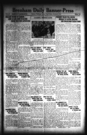 Primary view of object titled 'Brenham Daily Banner-Press (Brenham, Tex.), Vol. 31, No. 216, Ed. 1 Tuesday, December 8, 1914'.