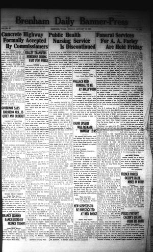 Primary view of object titled 'Brenham Daily Banner-Press (Brenham, Tex.), Vol. 39, No. 250, Ed. 1 Friday, January 19, 1923'.