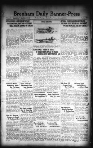 Primary view of object titled 'Brenham Daily Banner-Press (Brenham, Tex.), Vol. 31, No. 237, Ed. 1 Monday, January 4, 1915'.