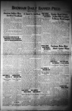 Primary view of object titled 'Brenham Daily Banner-Press (Brenham, Tex.), Vol. 35, No. 276, Ed. 1 Tuesday, February 18, 1919'.