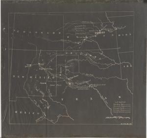 Primary view of object titled '[Map of Routes of Coronado and Army]'.
