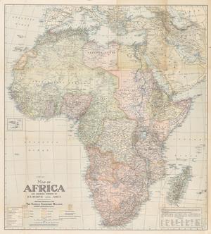 Primary view of object titled 'Map of Africa and adjoining portions of Europe and Asia.'.