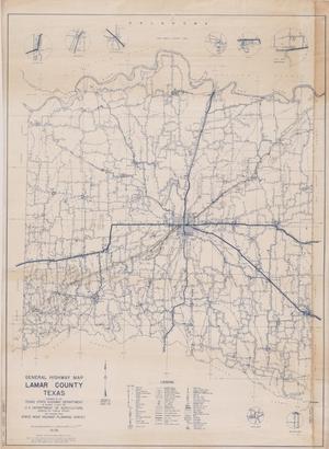 Primary view of object titled 'General Highway Map Lamar County Texas'.