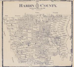 Primary view of object titled 'Map of Hardin County'.