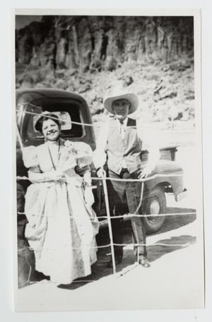Primary view of object titled '[Photograph of a Man and Woman]'.