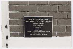 Primary view of object titled '[Houston Heights City Hall and Fire Station Photograph #6]'.