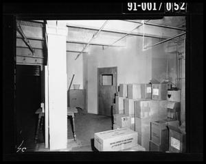 Primary view of object titled 'Interior of the Texas School Book Depository [Negative]'.