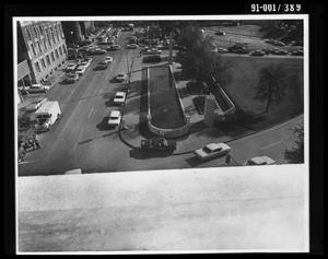 Primary view of object titled 'View from the Texas School Book Depository [Print]'.