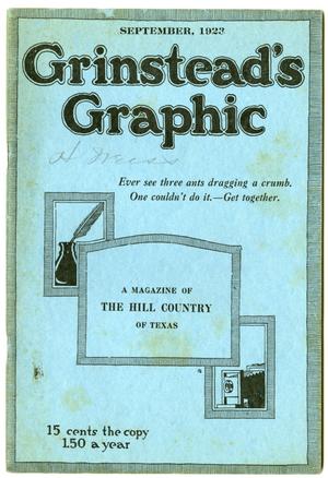 Primary view of object titled 'Grinstead's Graphic, Volume 3, Number 9, September 1923'.