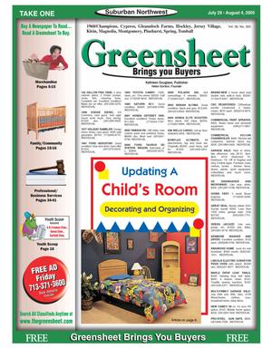 Primary view of object titled 'Greensheet (Houston, Tex.), Vol. 36, No. 300, Ed. 1 Friday, July 29, 2005'.