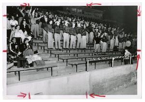 Primary view of object titled 'Students in the Stands at a Football Game in Arlington'.