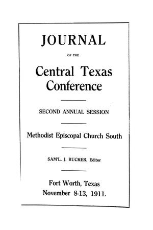 Primary view of object titled 'Journal of the Central Texas Conference, Second Annual Session, Methodist Episcopal Church South'.