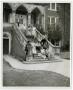 Photograph: Student (1959 - 1960) on the Admin. Building (Weir) Steps; Judy Parke…