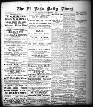 Primary view of object titled 'The El Paso Daily Times. (El Paso, Tex.), Vol. 2, No. 237, Ed. 1 Sunday, December 9, 1883'.
