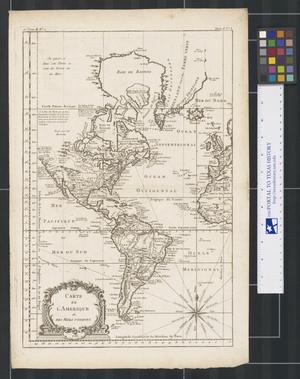 Primary view of object titled 'Carte de l'Amerique et des Mers voisines'.