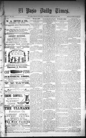 Primary view of object titled 'El Paso Daily Times. (El Paso, Tex.), Vol. 4, No. 242, Ed. 1 Saturday, January 24, 1885'.