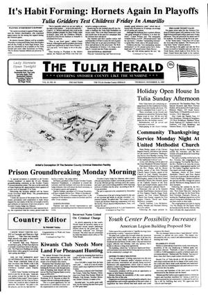 Primary view of object titled 'The Tulia Herald (Tulia, Tex.), Vol. 81, No. 46, Ed. 1 Thursday, November 16, 1989'.